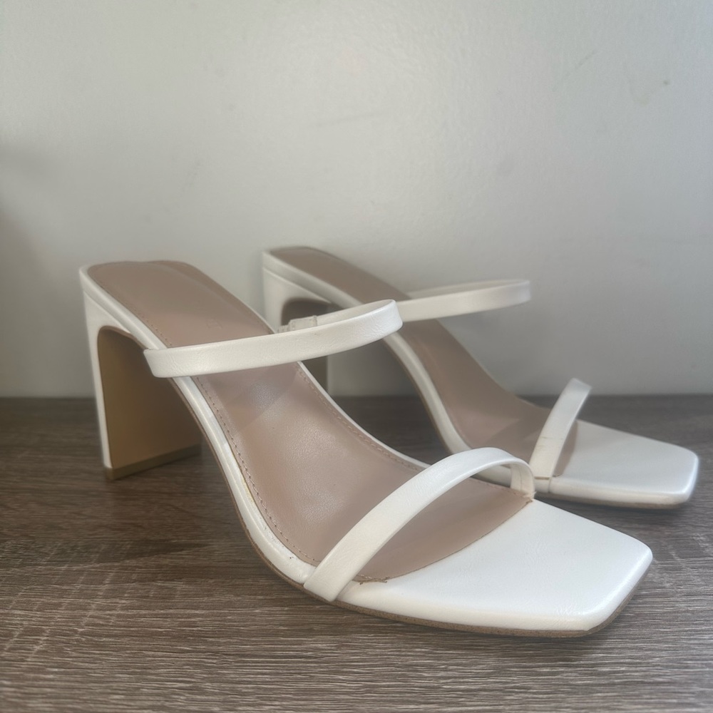 The Drop Women’s Avery Square Toe Two Strap High Heel Sandal